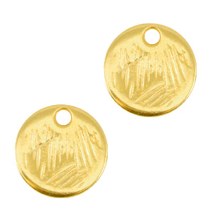 DQ Metall Anh&auml;nger 9mm Gold (Nickelfrei)