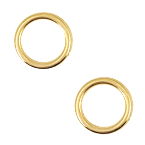 Metall Anh&auml;nger DQ Zirkel 12mm Gold (Nickelfrei)
