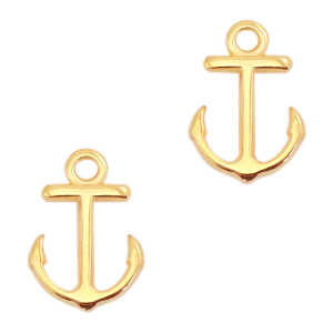 Metall Anh&auml;nger DQ Anker Gold (Nickelfrei)