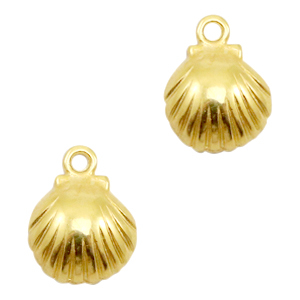 Metall Anh&auml;nger DQ Muschel Gold (Nickelfrei)