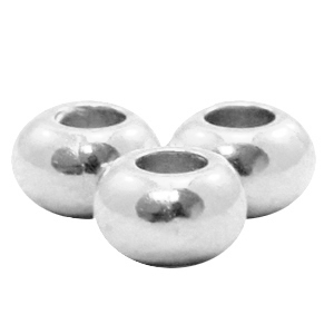 Metall Perlen DQ 6mm Antik silber (Nickelfrei)