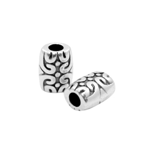 Metall Perlen DQ Tube &Oslash;2mm Antik silber (Nickelfrei)