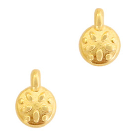 Metall Anh&auml;nger DQ Blume Gold (Nickelfrei)