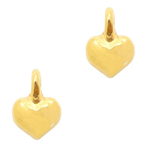 Metall Anh&auml;nger DQ Herz Gold (Nickelfrei)