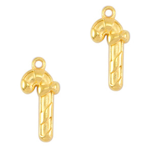 Metall Anh&auml;nger DQ Zuckerstange Gold (Nickelfrei)
