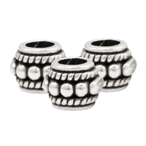 Metall Perlen DQ Deco Antik silber (Nickelfrei)