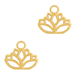 Metall Anh&auml;nger DQ Lotus Gold (Nickelfrei)