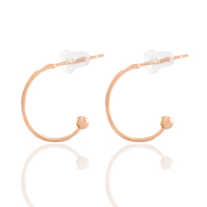 Metall Zubeh&ouml;r DQ Creolen 15mm Rosegold (Nickelfrei)