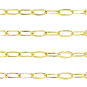 Metall Zubeh&ouml;r DQ Gliederkette Ankerkette Gold (Nickelfrei)