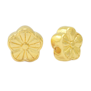 Metall Perlen DQ Blume Gold (Nickelfrei)