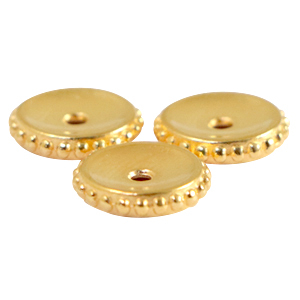 Metall Perlen DQ Disc 11mm Gold (Nickelfrei)