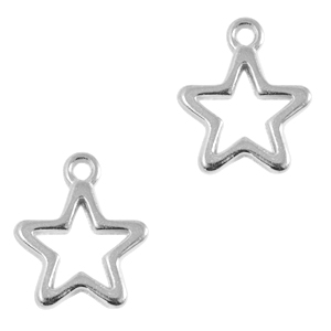 Metall Anh&auml;nger DQ Star Antik silber (Nickelfrei)