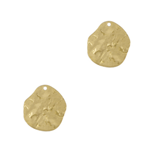 Metall Anh&auml;nger DQ irregular Gold (Nickelfrei)