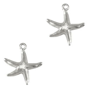 Metall Anh&auml;nger DQ Seestern Antik silber (Nickelfrei)