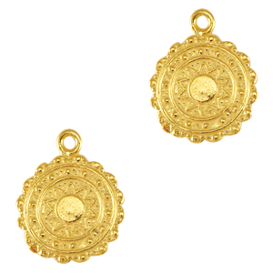 Metall Anh&auml;nger DQ Sonne Gold (Nickelfrei)