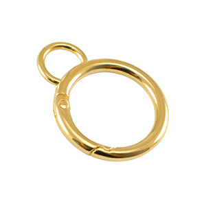 Metall Zubeh&ouml;r DQ Schl&uuml;ssel Anh&auml;nger 24mm mit &Ouml;se Gold (Nickelfrei)