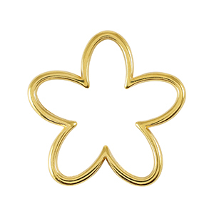 Metall Anh&auml;nger DQ Anh&auml;nger / Zwischenst&uuml;ck Blume Gold (Nickelfrei)