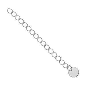Metall Zubeh&ouml;r DQ Verl&auml;ngerungskette Munze 6mm Antik silber (Nickelfrei)