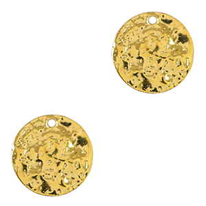 Metall Anh&auml;nger DQ irregular 15mm Gold (Nickelfrei)