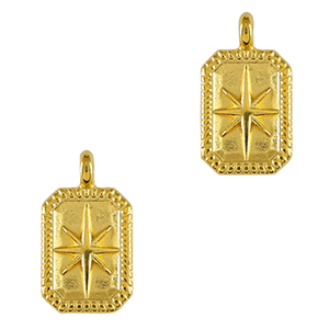 Metall Anh&auml;nger DQ Stern Gold (Nickelfrei)