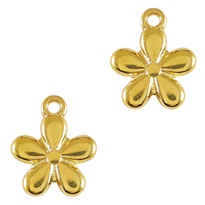 Metall Anh&auml;nger DQ Blume Gold (Nickelfrei)