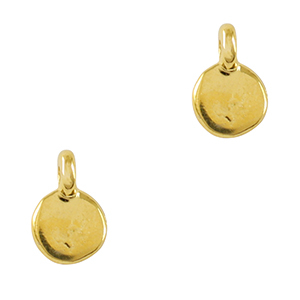 Metall Anh&auml;nger DQ irregular Gold (Nickelfrei)