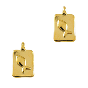 Metall Anh&auml;nger DQ Fisch Gold (Nickelfrei)