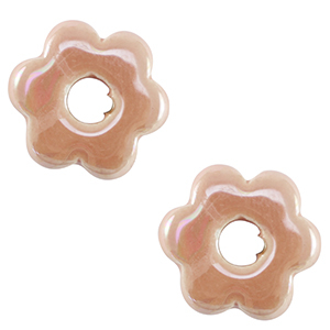 DQ Griechische Keramik Perlen Blume Blush pink