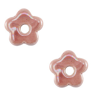 DQ Griechische Keramik Perlen Blume Magenta haze pink