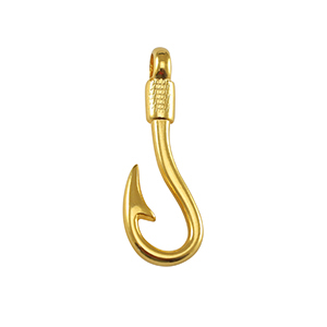 Metall Zubeh&ouml;r DQ Schloss Fisch Haken Gold (Nickelfrei)