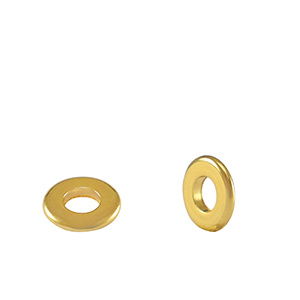 Metall Perlen DQ Spacer Ringe 9mm Gold (Nickelfrei)