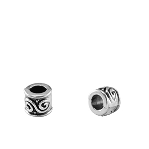 Metall Perlen DQ Tubes Antik silber (Nickelfrei)