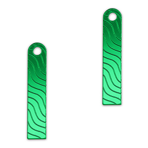 Statement-Anh&auml;nger Bar Welle Metallic kelly green