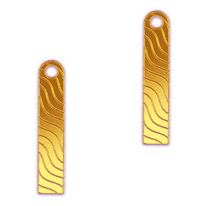 Statement-Anh&auml;nger Bar Welle Metallic yellow