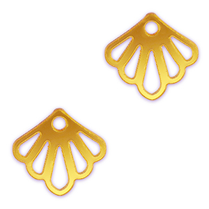 Statement-Anh&auml;nger Muschel Metallic yellow