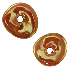 DQ Griechische Keramik Perlen Donut Autumn orange