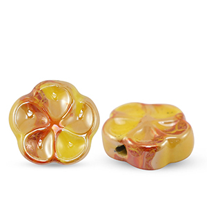 Perlen Keramik Blume Warm yellow