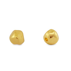 Metall Perlen DQ W&uuml;rfel Gold (Nickelfrei)