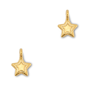 Metall Anh&auml;nger DQ Stern Gold (Nickelfrei)