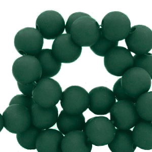 6 mm Acrylperlen Dark green