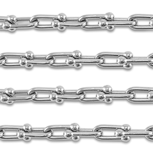 Stainless Steel - Rostfrei Stahl Schmuckzubeh&ouml;r Gliederkette Oval Silver