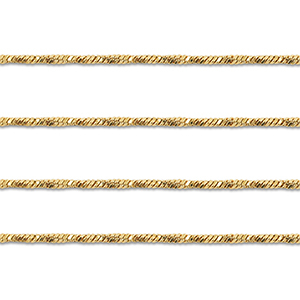 Stainless Steel - Rostfrei Stahl Schmuckzubeh&ouml;r Gliederkette Verdreht Gold