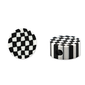 Polymer Perlen Black-white