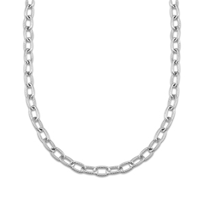 Gliederketten aus Stainless Steel - Rostfreiem Stahl Verdreht Silver