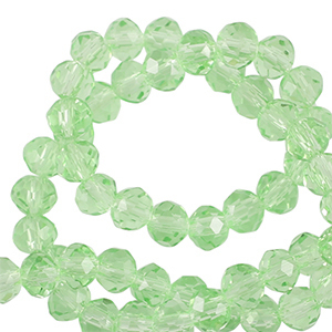 Top Glas Facett Perlen 3x2mm rondellen Spring green