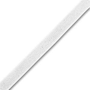 Schmuckband aus Samt White-silver glitter