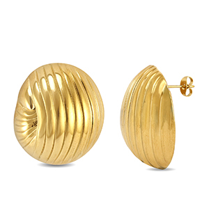 Ohrringe / Ohrstecker aus Stainless Steel - Rostfreiem Stahl Gold
