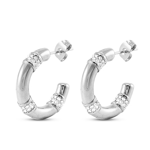 Ohrringe / Ohrstecker aus Stainless Steel - Rostfreiem Stahl Silver