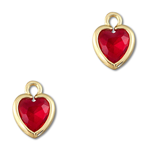Anh&auml;nger Kristallglas Herz Red-gold