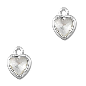 Anh&auml;nger Kristallglas Herz Transparent-silver